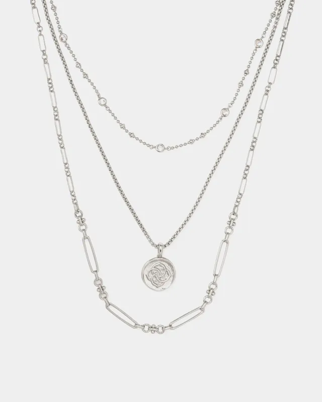 Medallion Coin Triple Strand Necklace sold by Lord & Taylor