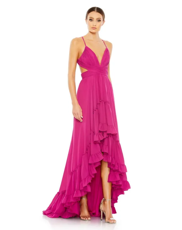 Tiered Cut Out Sleeveless Gown sold by Lord & Taylor
