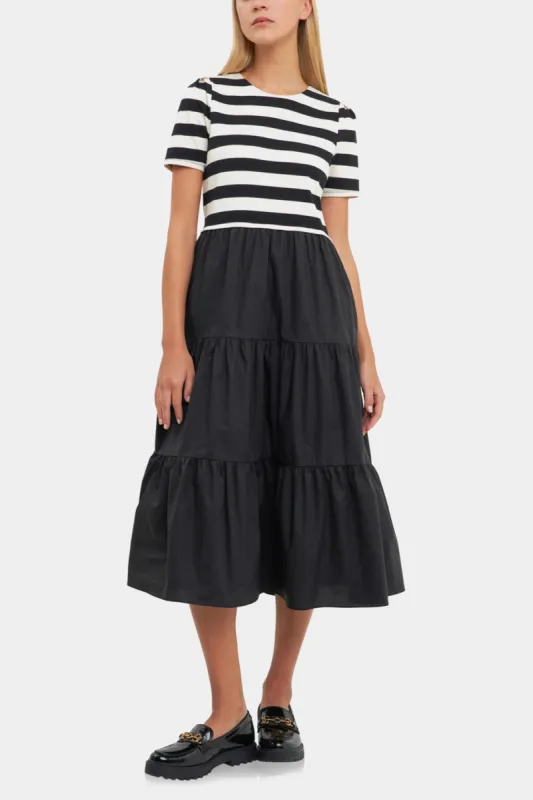 Short Sleeve Mixed Media Dress sold by Lord & Taylor