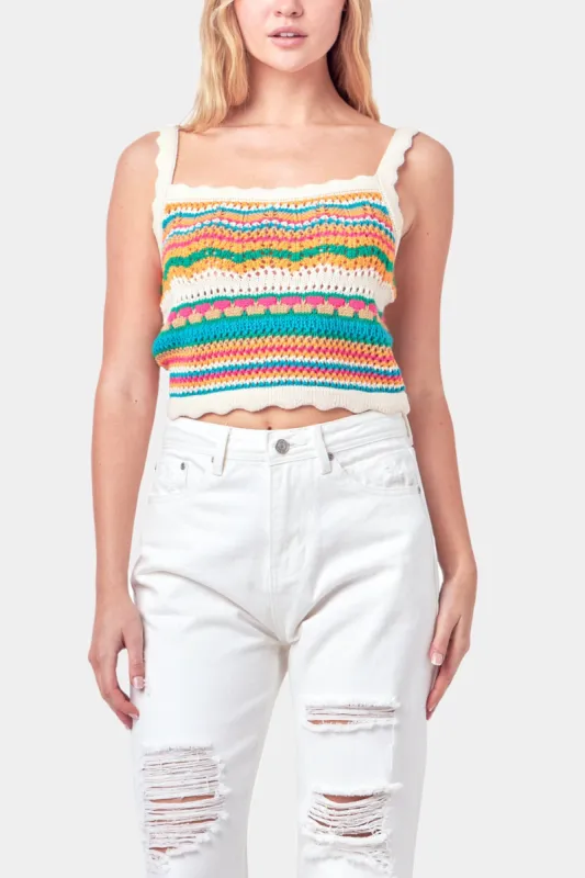Crochet Knit Top sold by Lord & Taylor