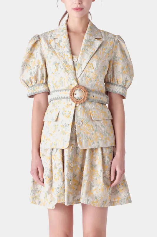 Embroidered Linen Belted Short Sleeve Jacket sold by Lord & Taylor