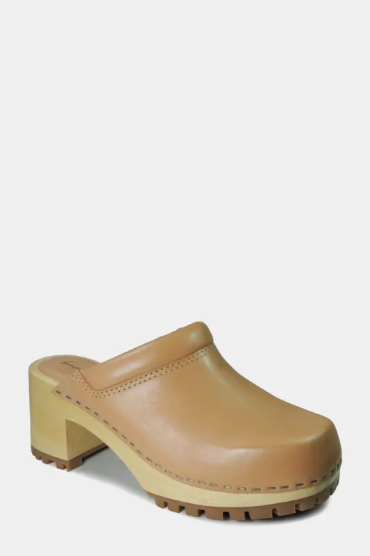 Caldera Camel Leather Clogs sold by Lord & Taylor