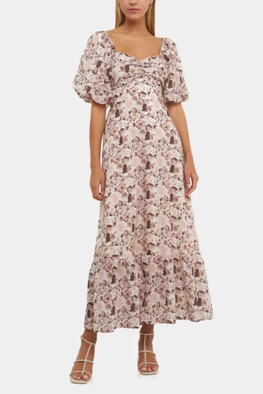 Linen Floral Maxi Dress sold by Lord & Taylor