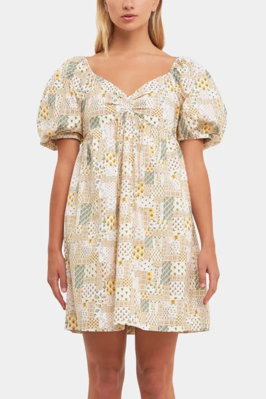 Printed Babydoll Mini Dress sold by Lord & Taylor