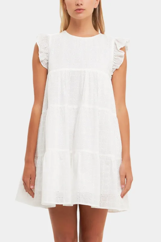Eyelet Babydoll Mini Dress sold by Lord & Taylor