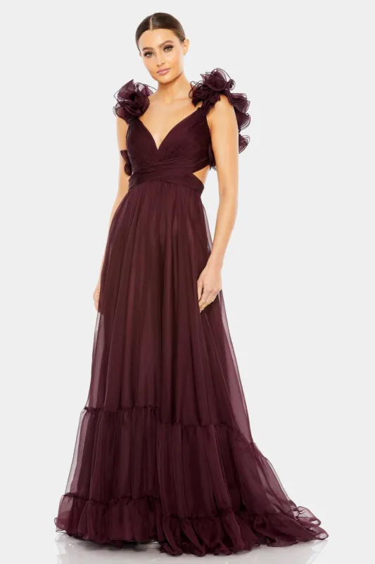 Ruffle Tiered Cut-Out Chiffon Gown sold by Lord & Taylor