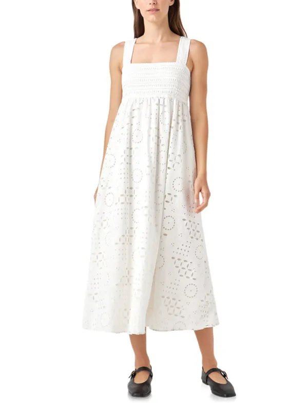 Broderie Anglaise Midi Dress sold by Lord & Taylor