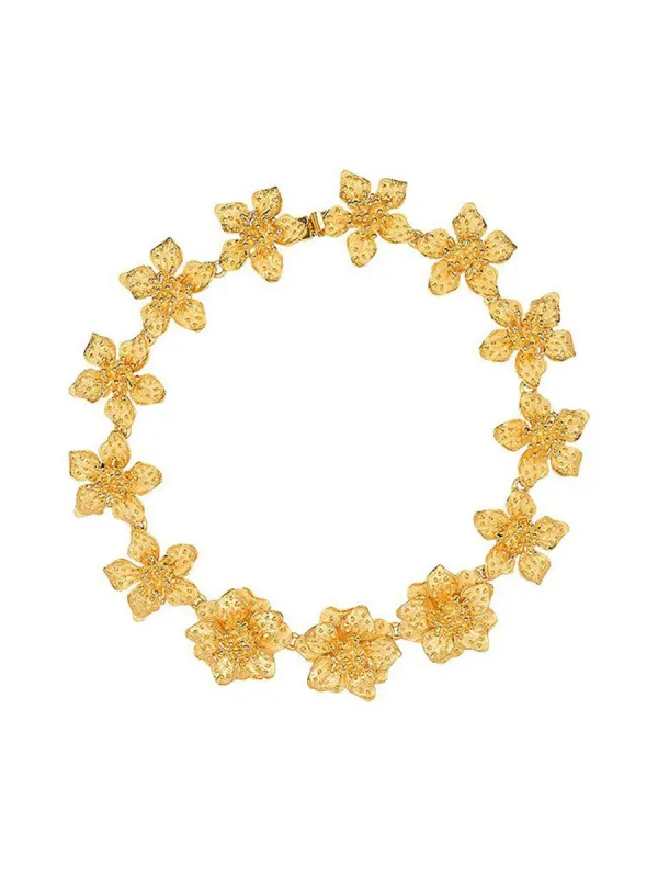 Gold Magnolia Motif Necklace sold by Lord & Taylor