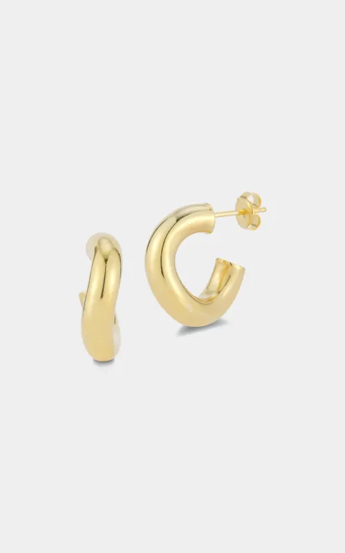 Sterling  Waved Tube Bold Hoops sold by Lord & Taylor