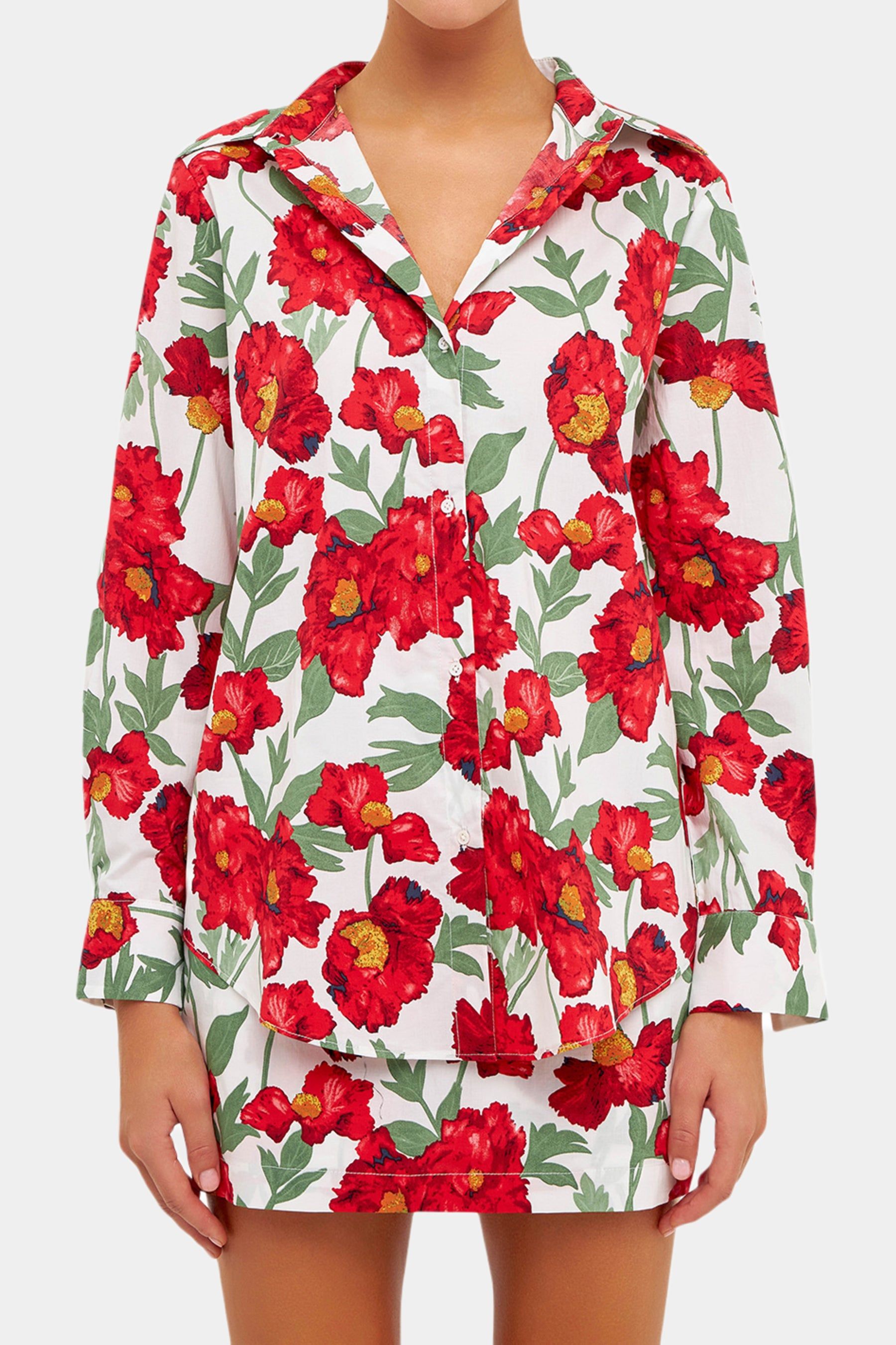 Floral Print Cotton Shirt sold by Lord & Taylor product image thumbnail 4