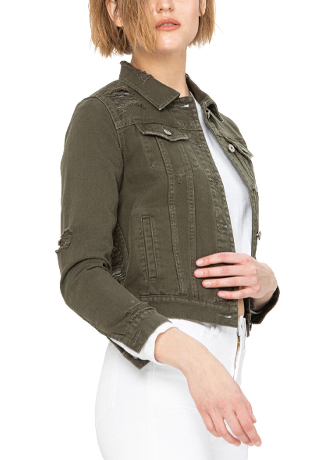 Distressed Classic Fit Jacket sold by Lord & Taylor product image thumbnail 4