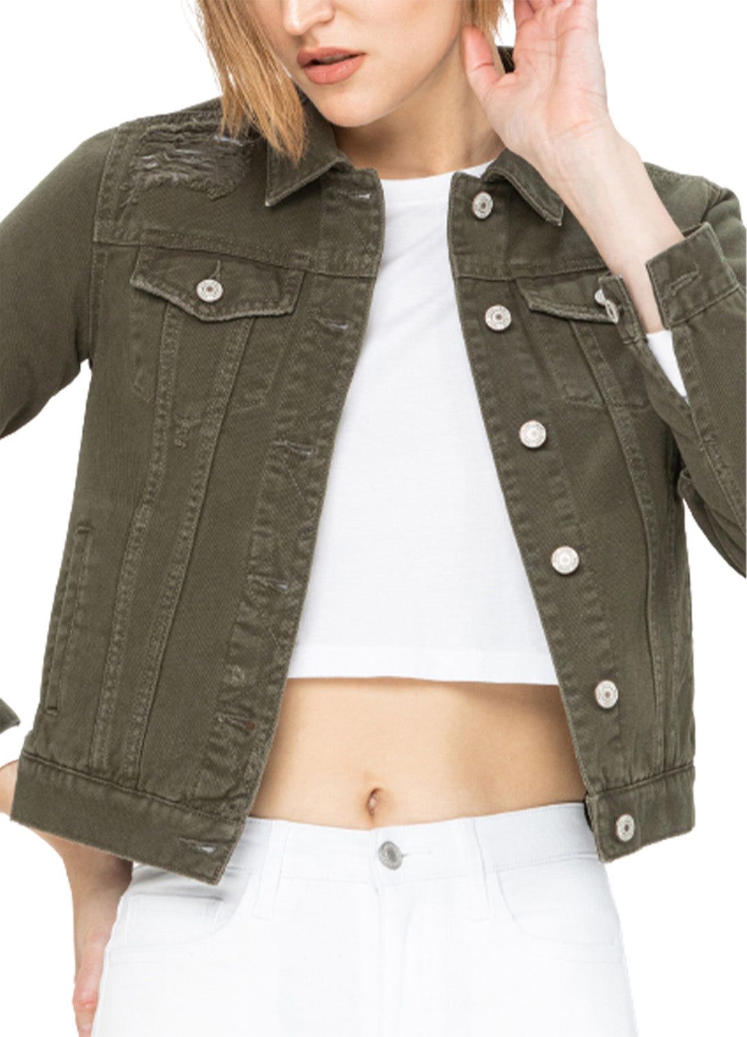Distressed Classic Fit Jacket sold by Lord & Taylor product image thumbnail 2