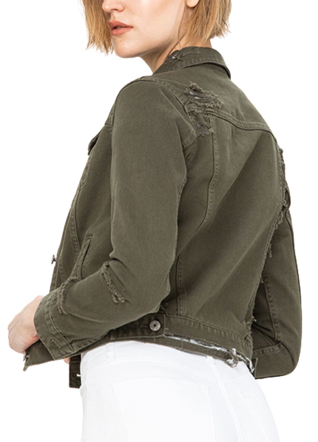 Distressed Classic Fit Jacket sold by Lord & Taylor product image thumbnail 3