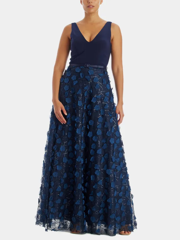 Sleeveless Gown W Skinny Belt sold by Lord & Taylor