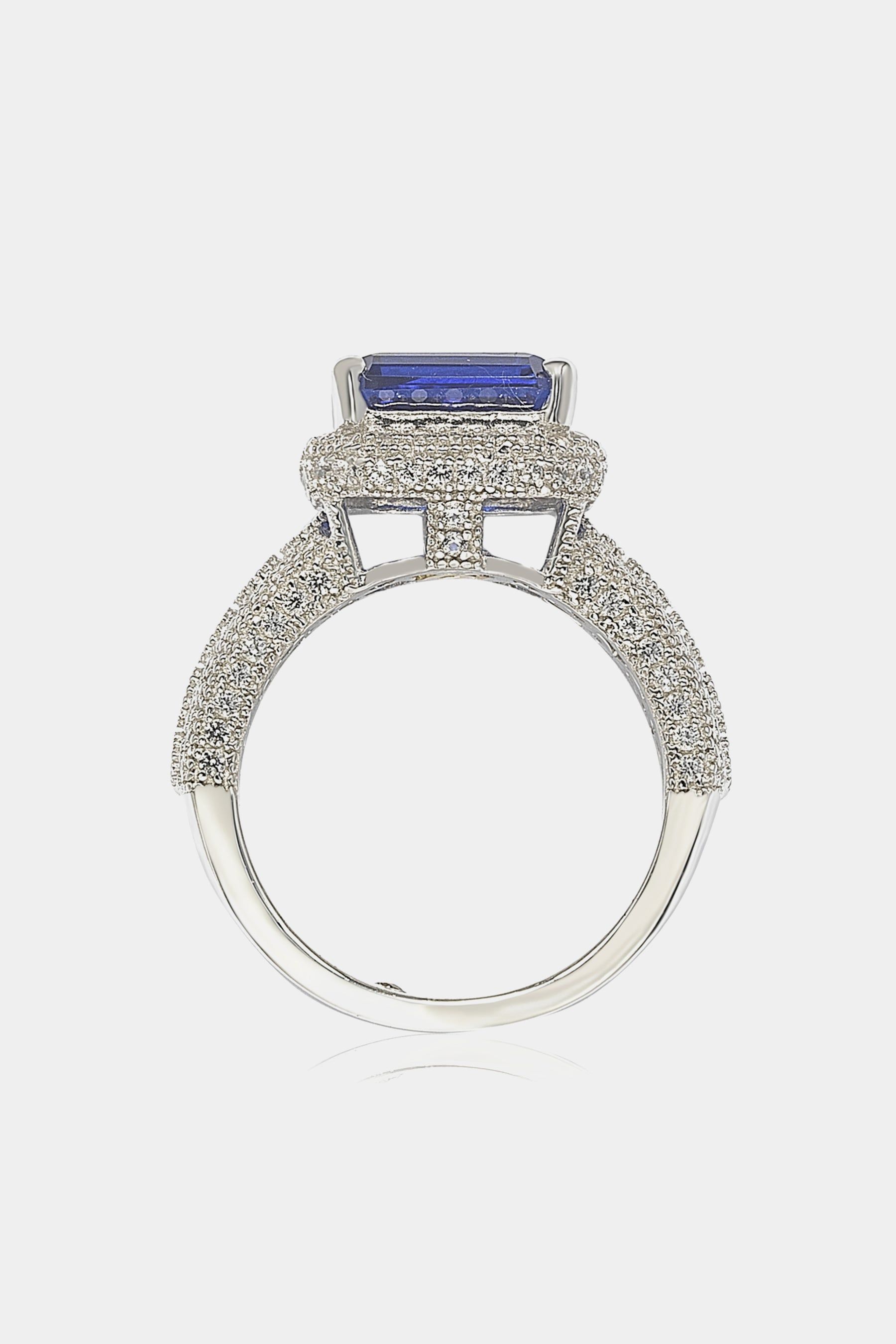 Emerald-Cut Sapphire & Diamond Accent Ring sold by Lord & Taylor product image thumbnail 2