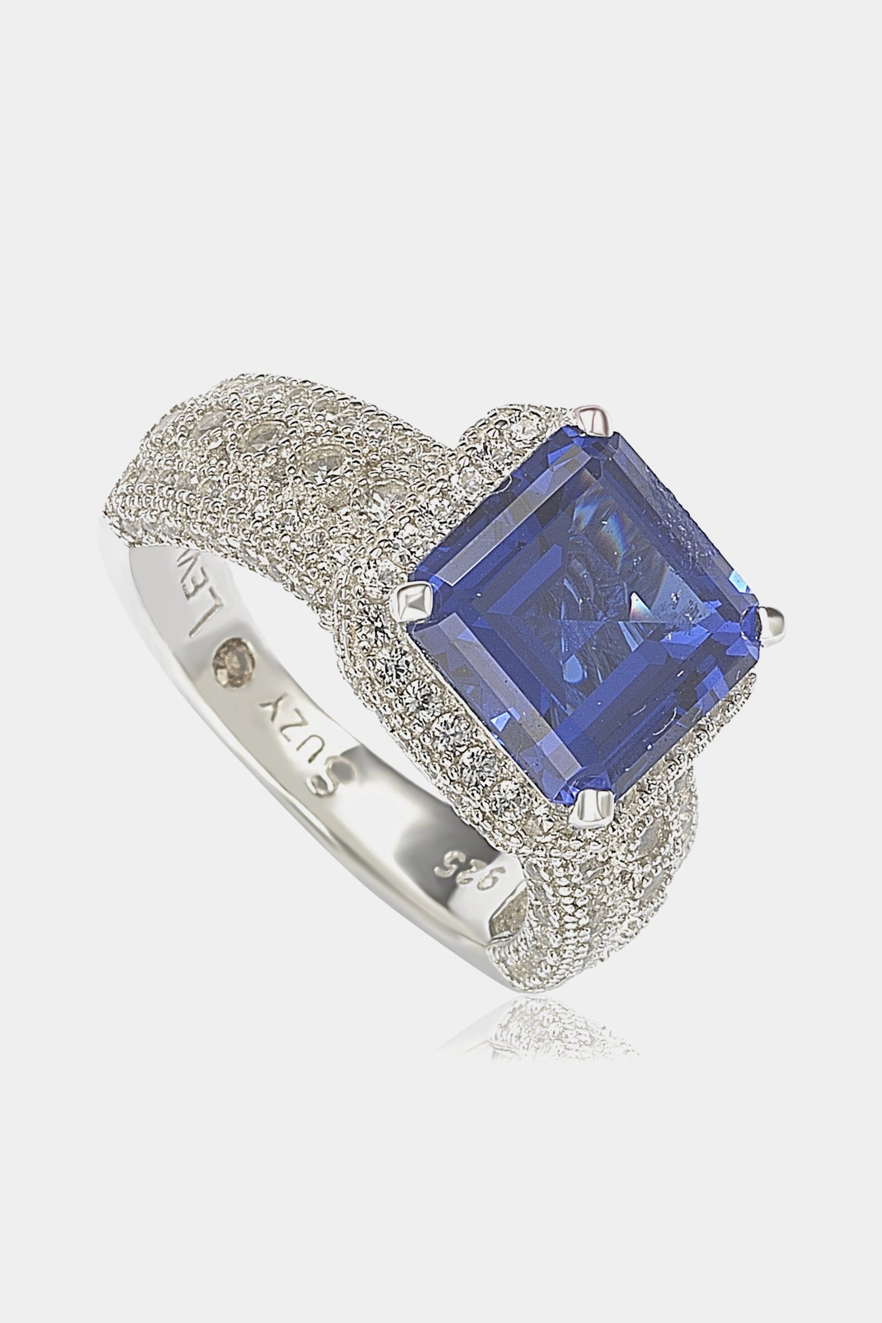 Emerald-Cut Sapphire & Diamond Accent Ring sold by Lord & Taylor product image thumbnail 5