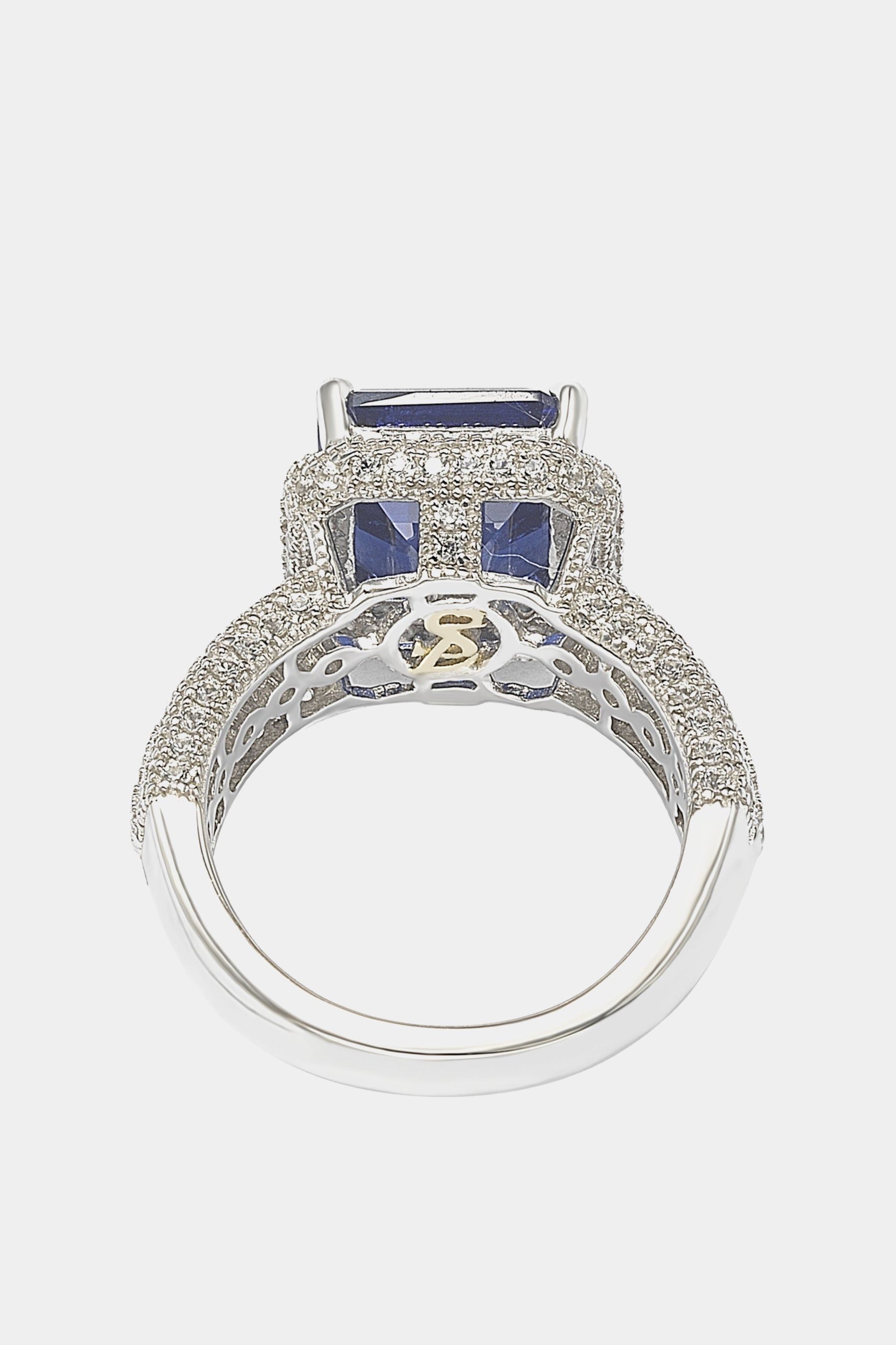 Emerald-Cut Sapphire & Diamond Accent Ring sold by Lord & Taylor product image thumbnail 4