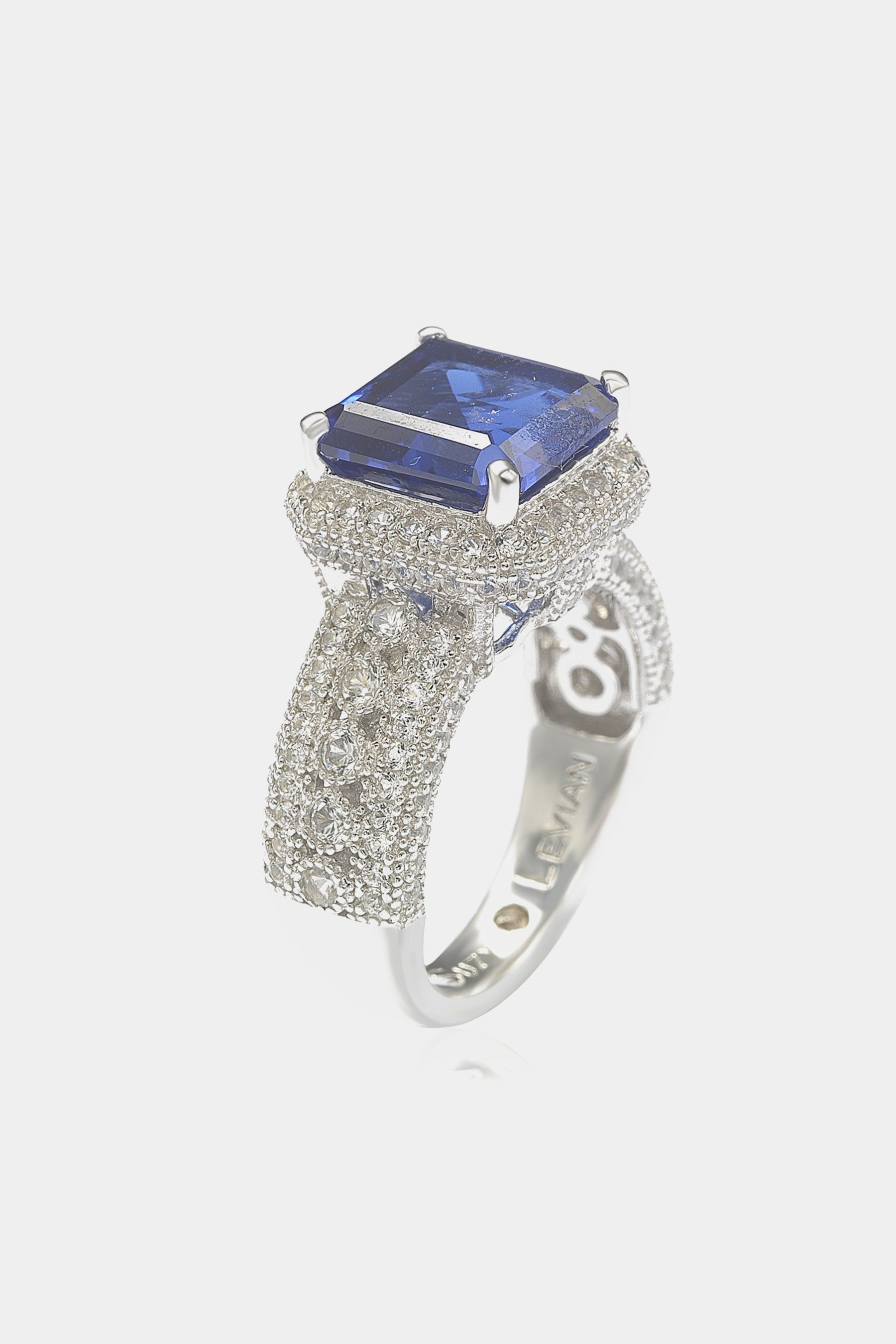 Emerald-Cut Sapphire & Diamond Accent Ring sold by Lord & Taylor
