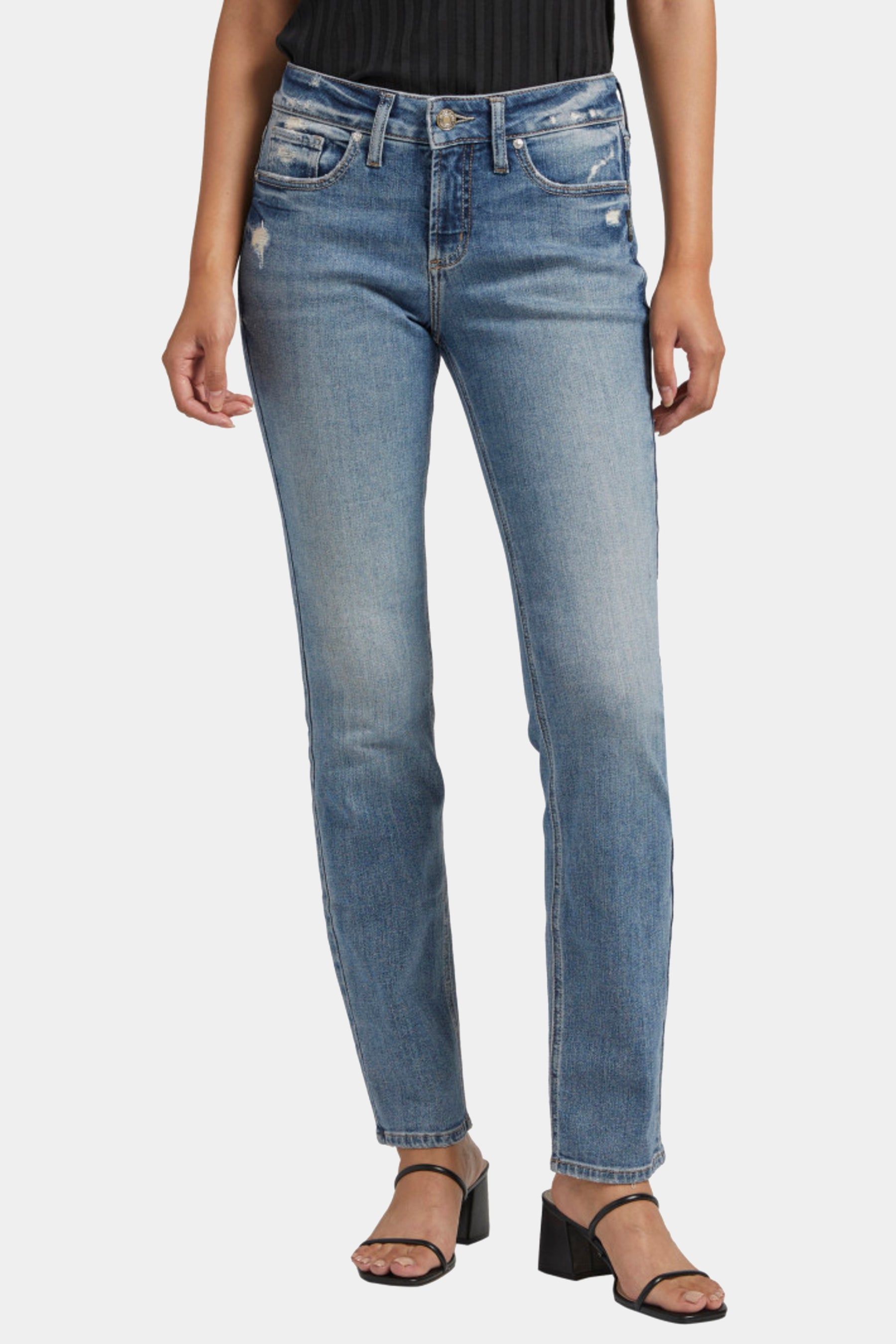 Mid-Rise Straight Leg Jeans sold by Lord & Taylor
