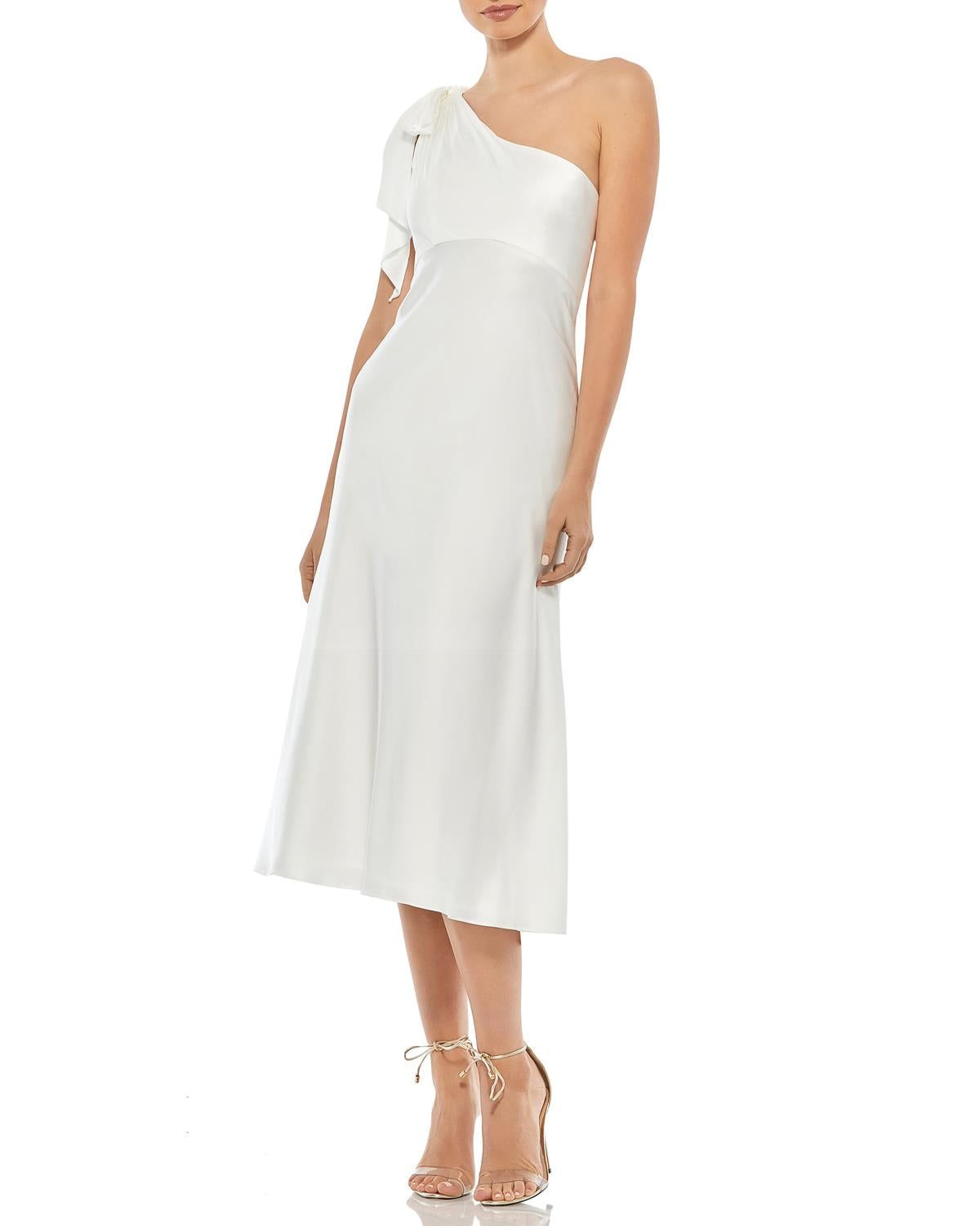 One Shoulder Satin Midi Dress sold by Lord & Taylor product image thumbnail 5