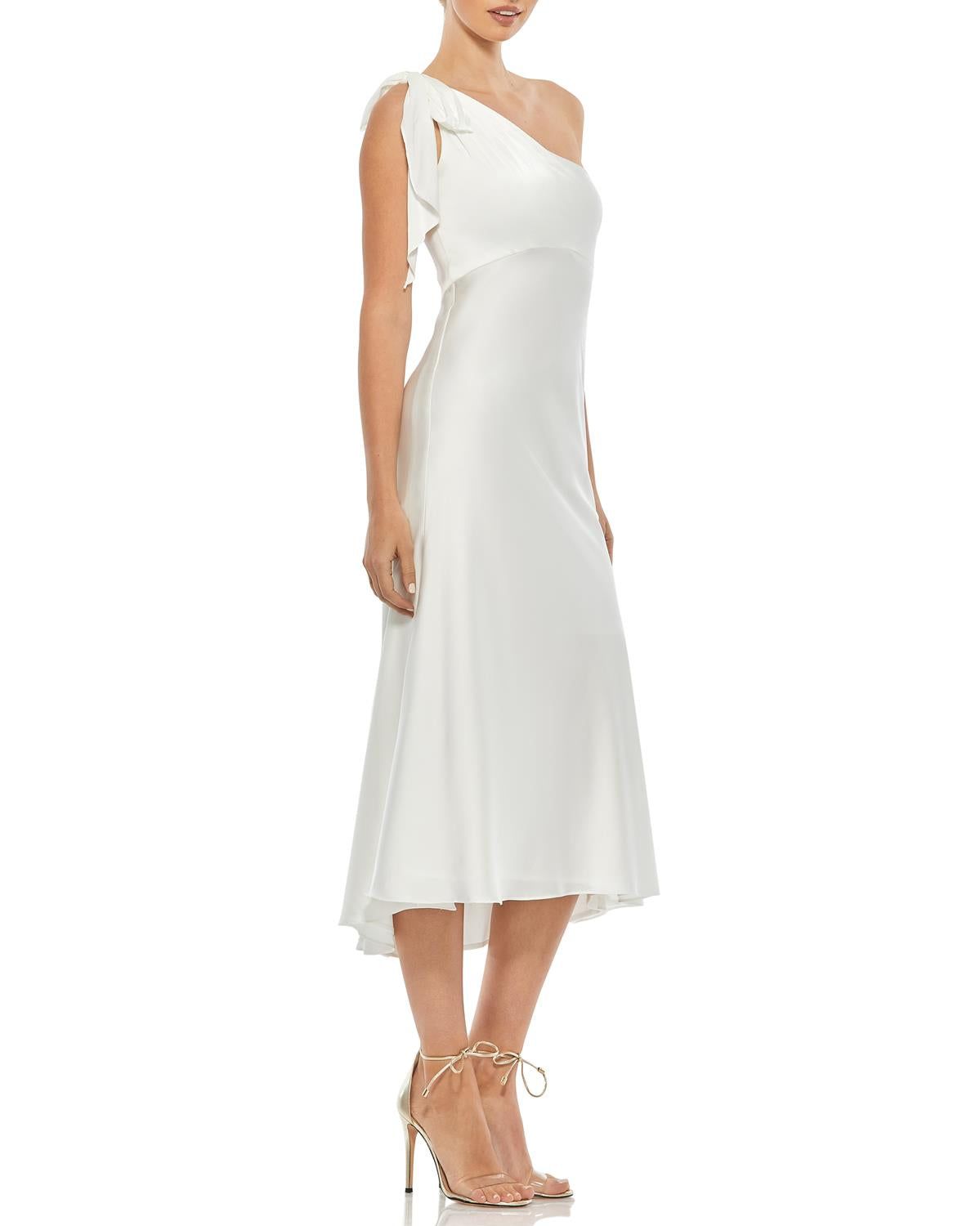 One Shoulder Satin Midi Dress sold by Lord & Taylor product image thumbnail 2