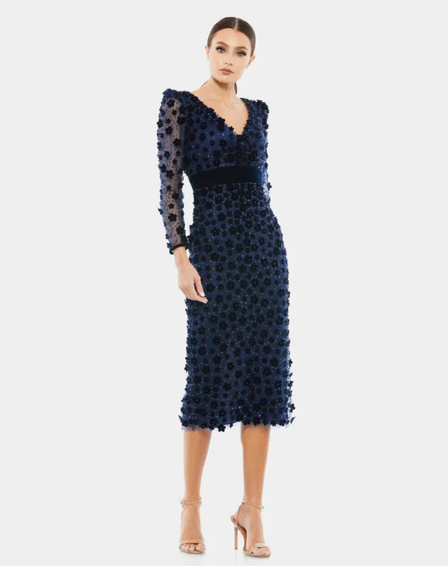 Embellished Illusion Column Midi Dress sold by Lord & Taylor