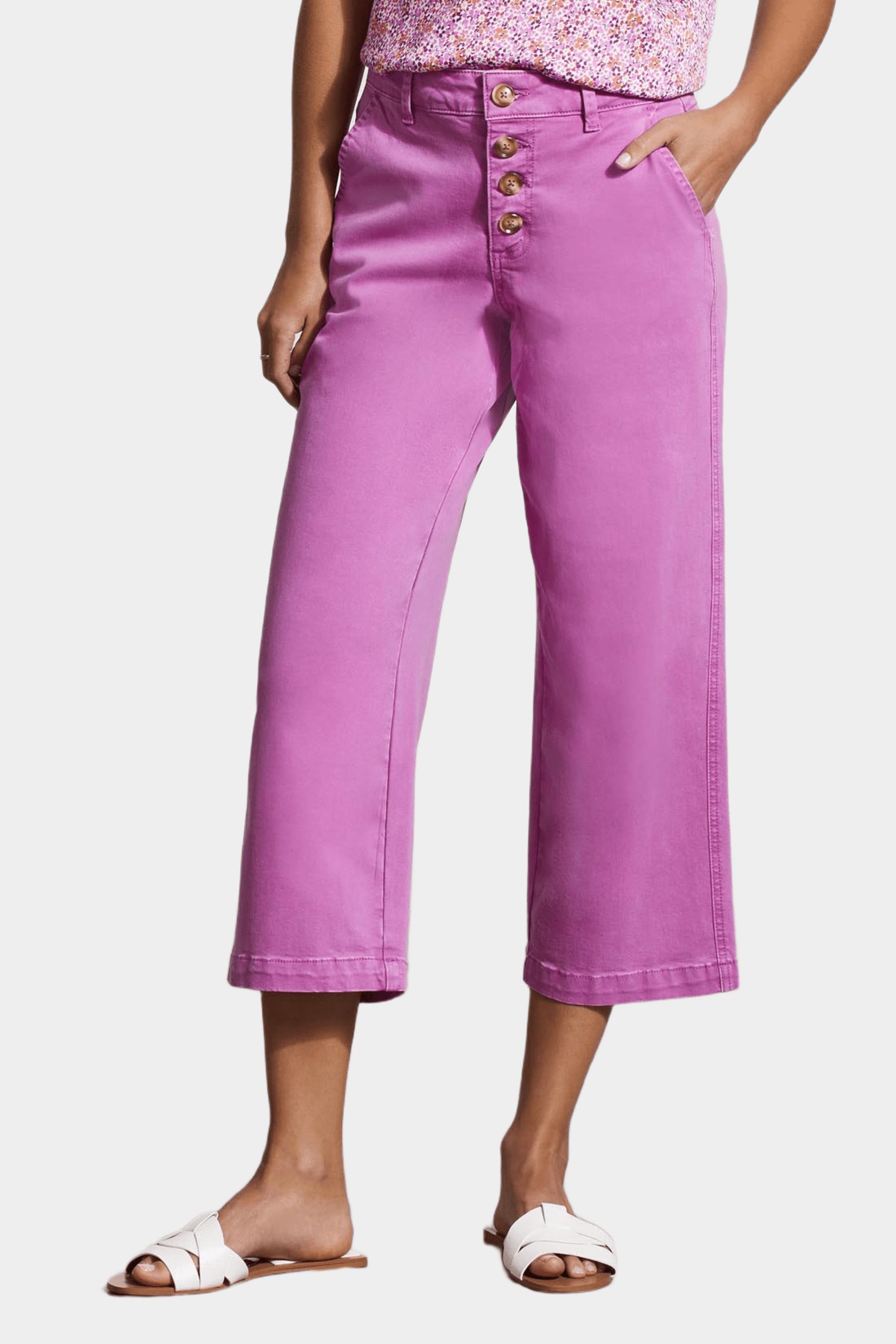Audrey Button Fly Wide Leg Jeans sold by Lord & Taylor