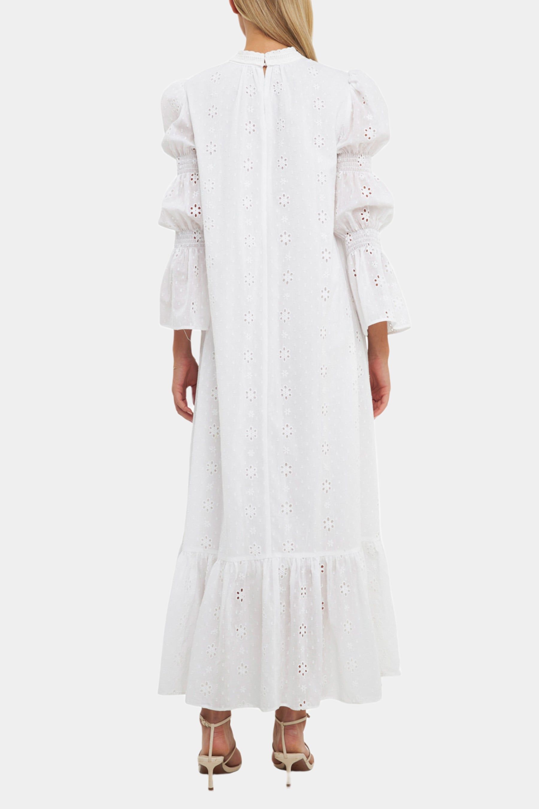 Embroidered Swiss Dot Maxi Dress sold by Lord & Taylor product image thumbnail 4