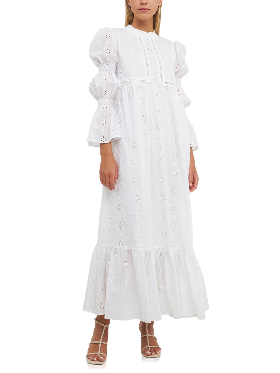 Embroidered Swiss Dot Maxi Dress sold by Lord & Taylor product image thumbnail 6