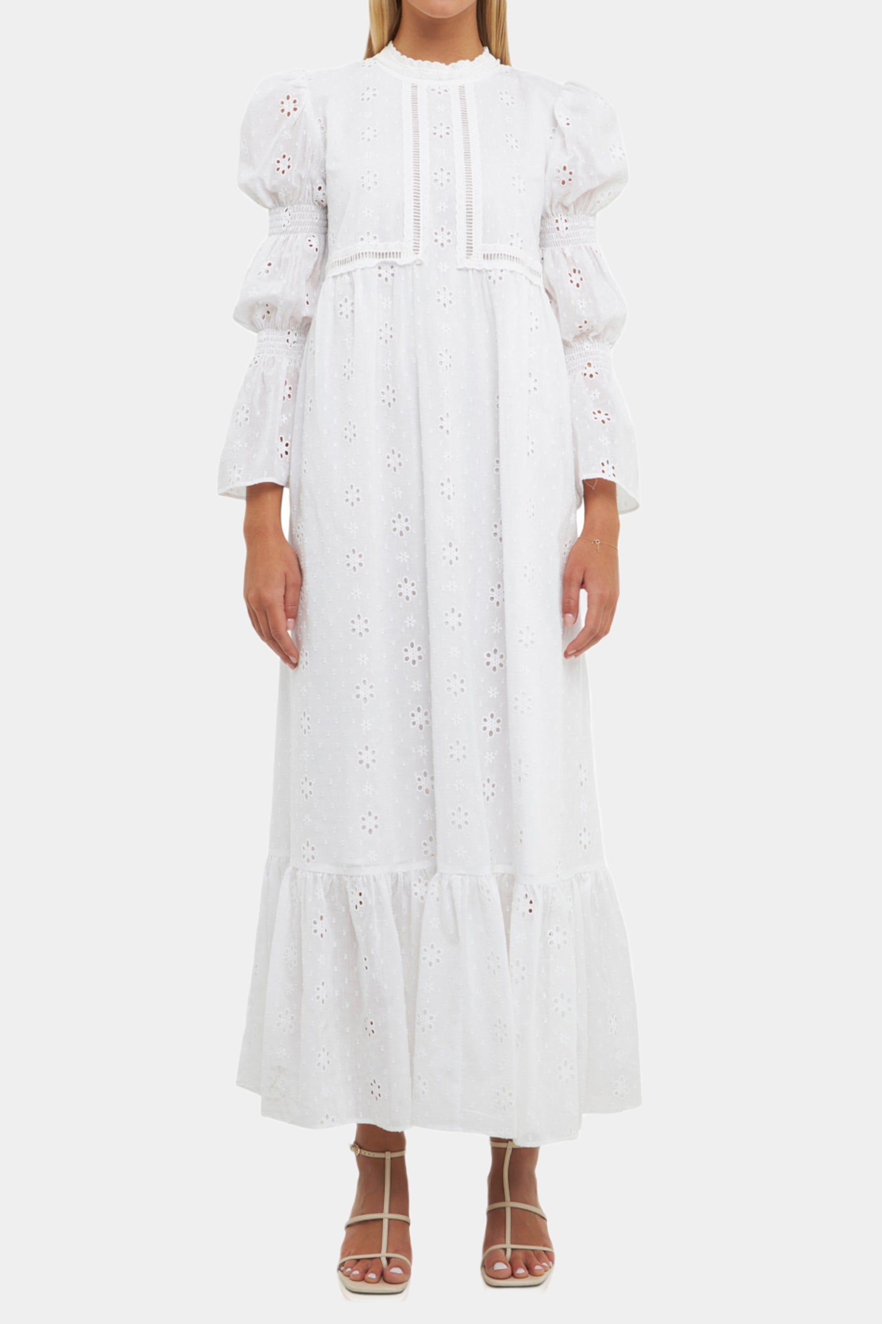 Embroidered Swiss Dot Maxi Dress sold by Lord & Taylor product image thumbnail 5