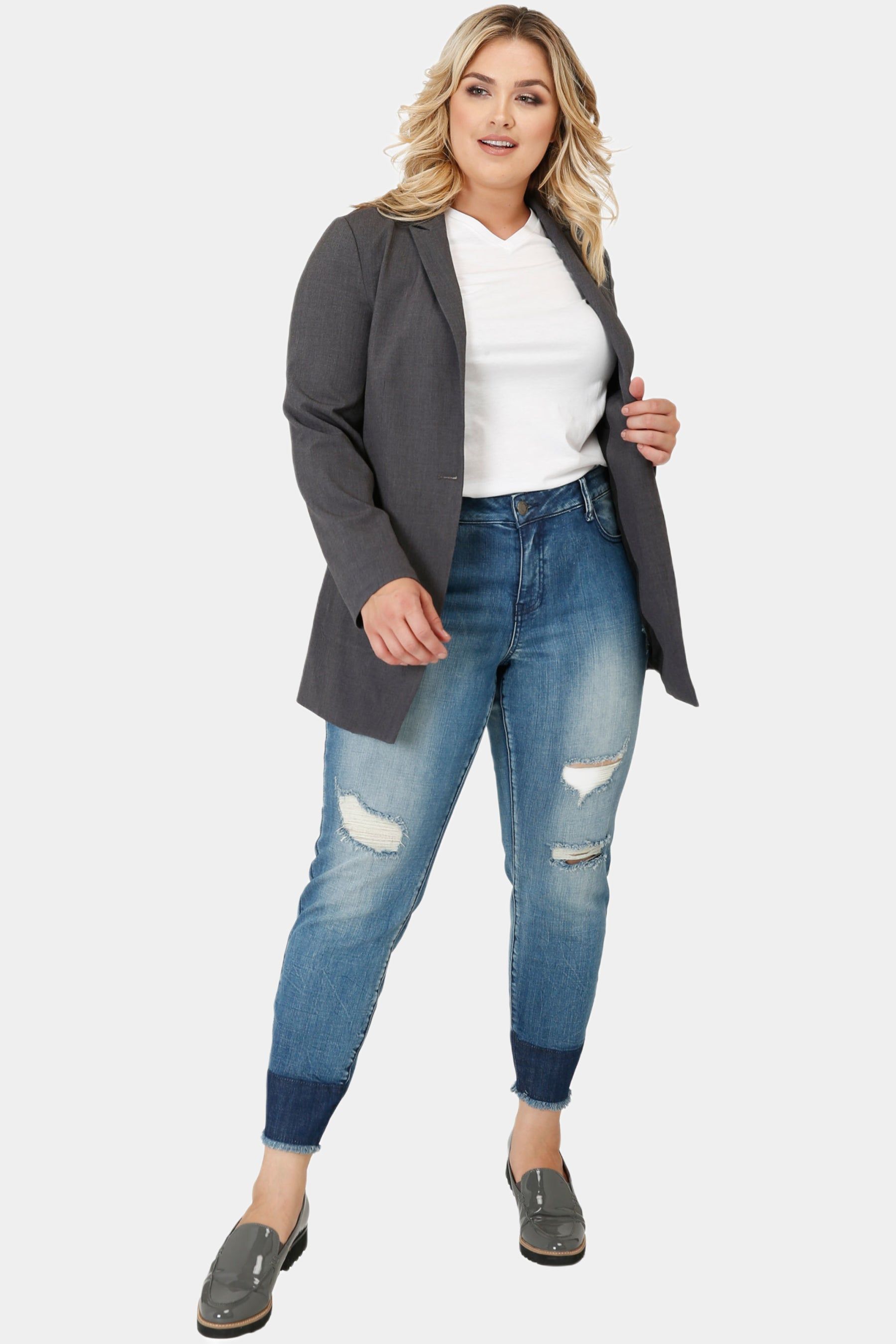 Virginia Raw Hem Midrise Skinny Cropped Jeans sold by Lord & Taylor product image thumbnail 2