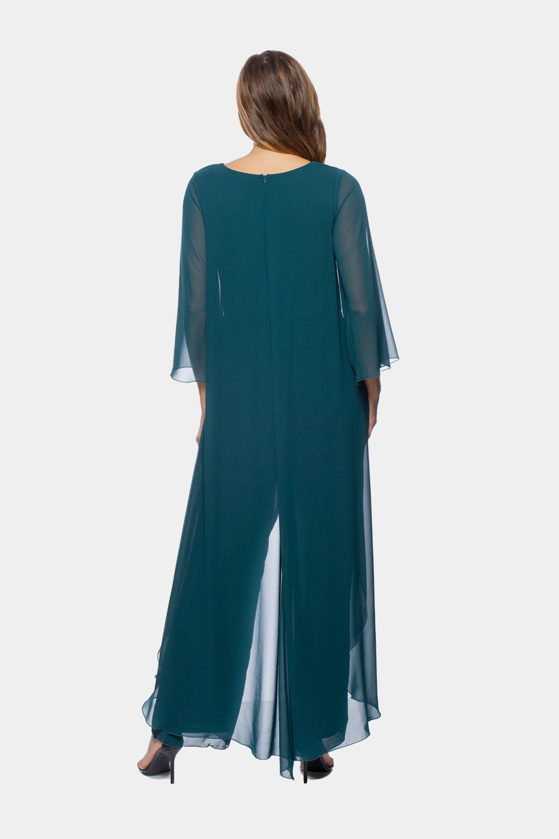 Chiffon Capelet Keyhole Neck Jumpsuit sold by Lord & Taylor product image thumbnail 3