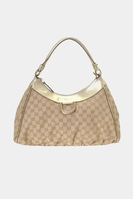 GG Canvas D-Gold Hobo Bag sold by Lord & Taylor