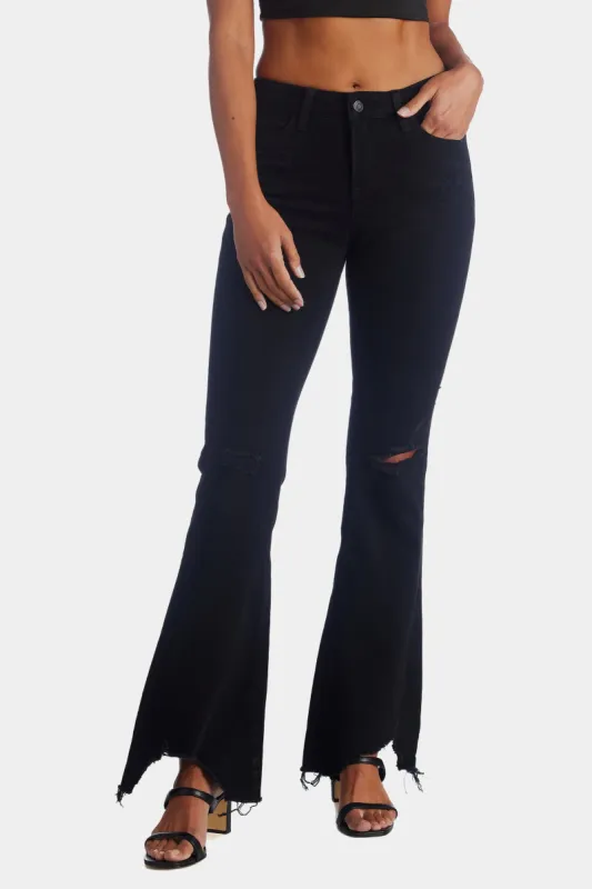 Mid Rise Flare Hem Detail Jeans sold by Lord & Taylor