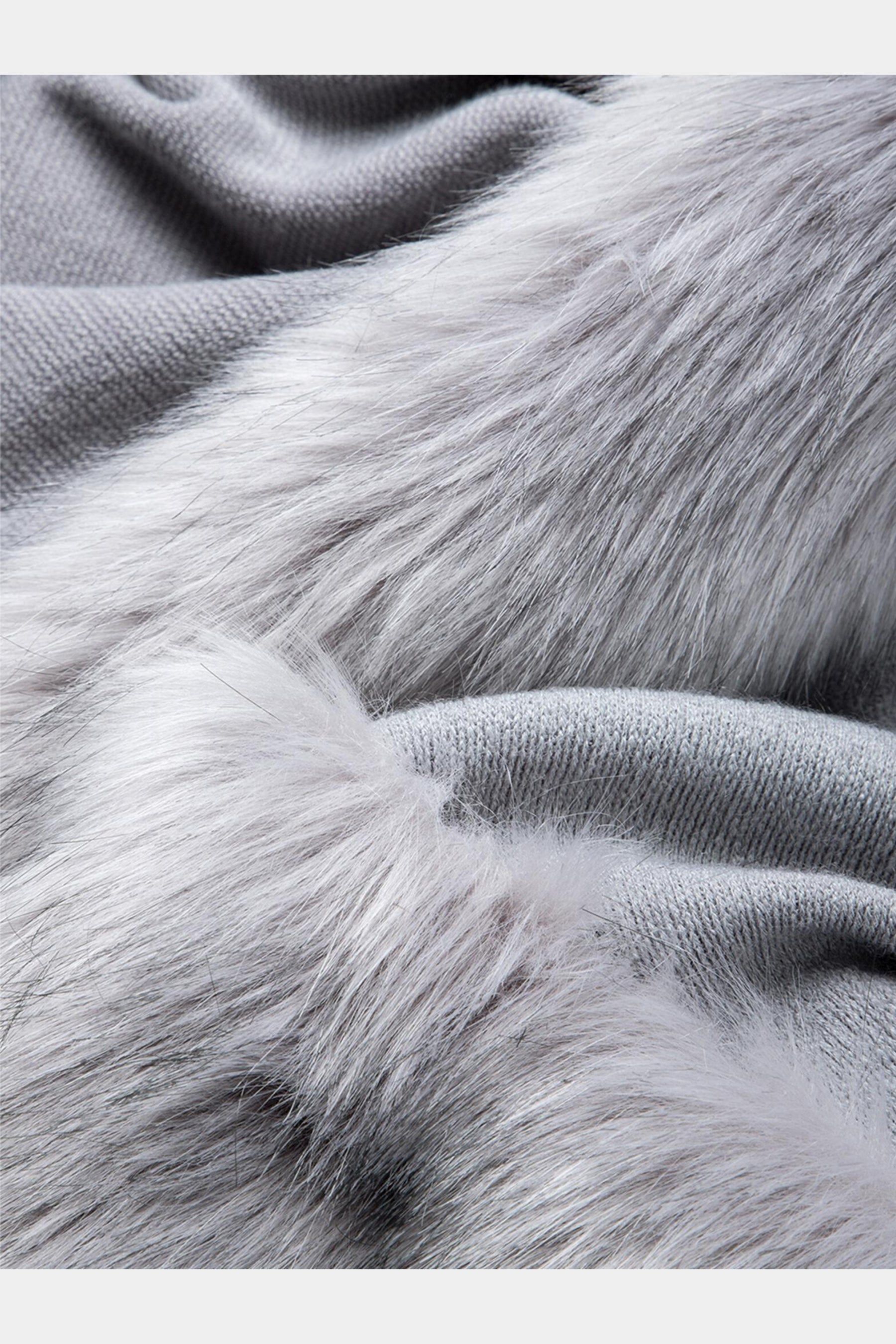 Fur Border Trim Kimono sold by Lord & Taylor product image thumbnail 4