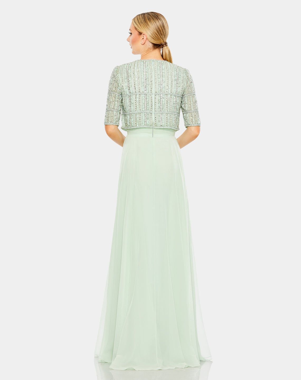 Beaded Top Chiffon Gown sold by Lord & Taylor product image thumbnail 4