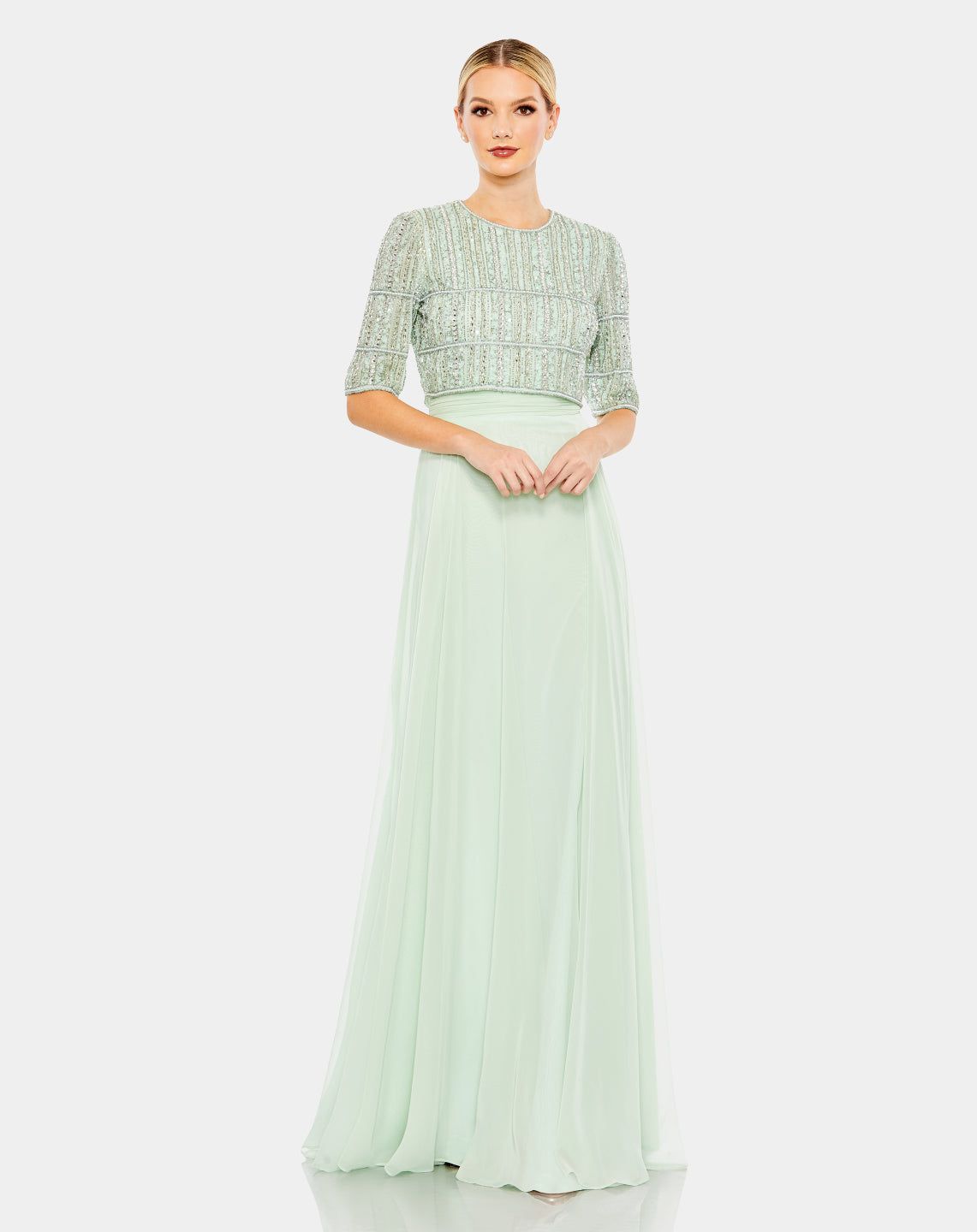 Beaded Top Chiffon Gown sold by Lord & Taylor