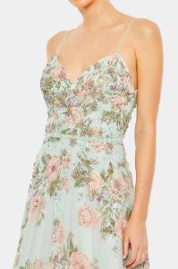 Embellished Lace Up Sleeveless Gown sold by Lord & Taylor