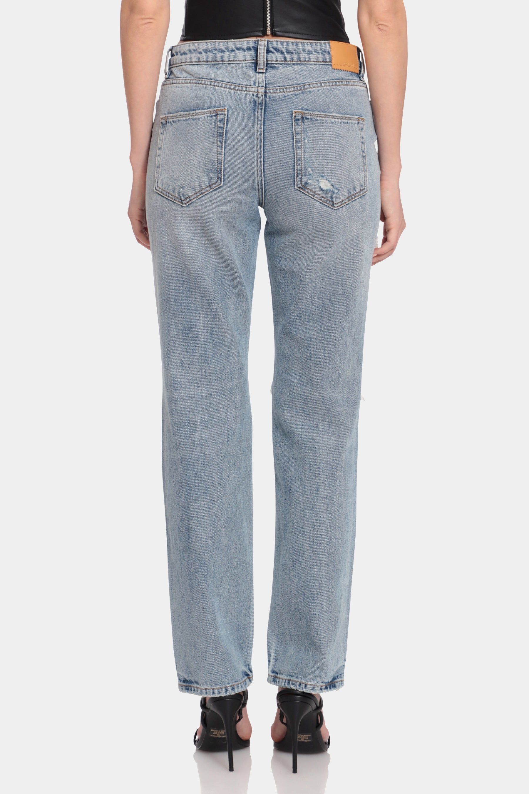 Distressed Straight Leg Jeans sold by Lord & Taylor product image thumbnail 2