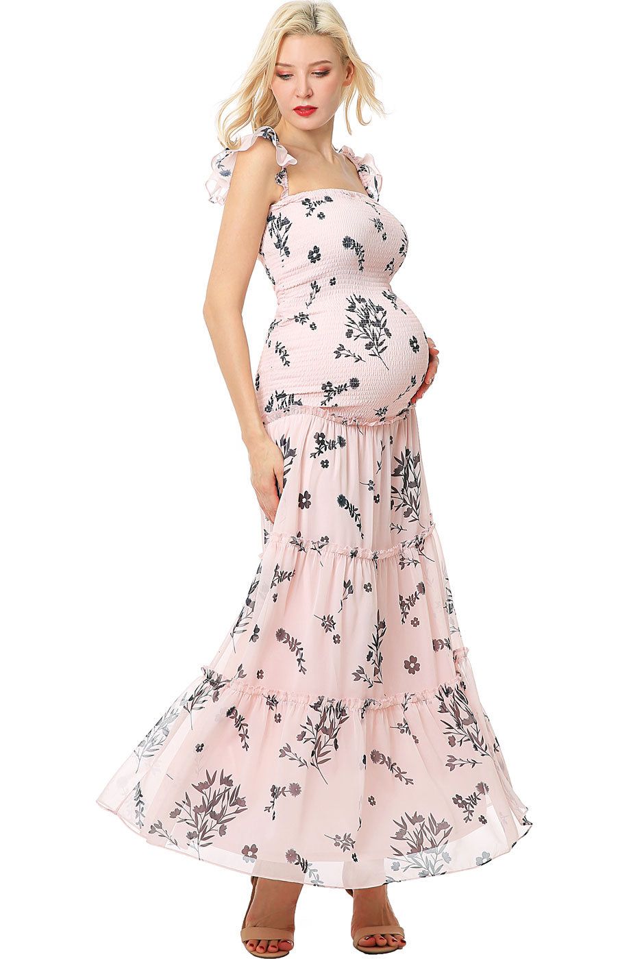 Charity Maternity Smocked Maxi Dress sold by Lord & Taylor product image thumbnail 4