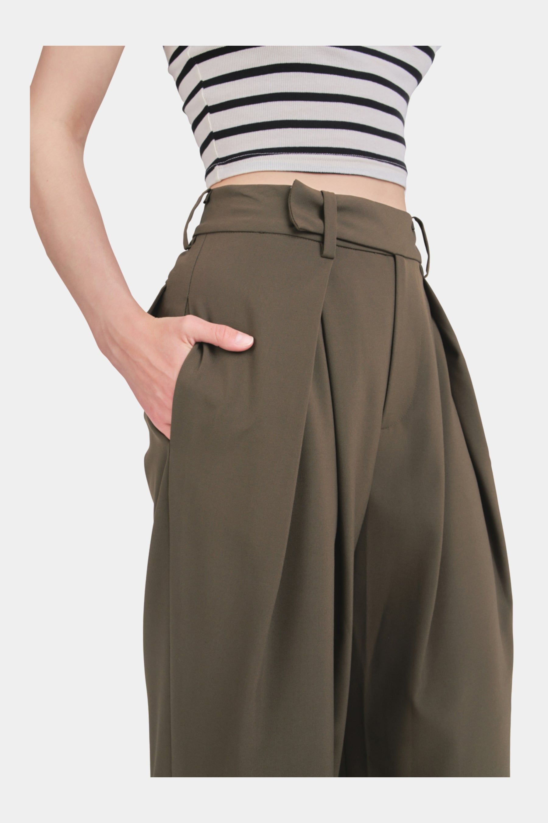 Front Pleat Wide Leg Trousers sold by Lord & Taylor product image thumbnail 10