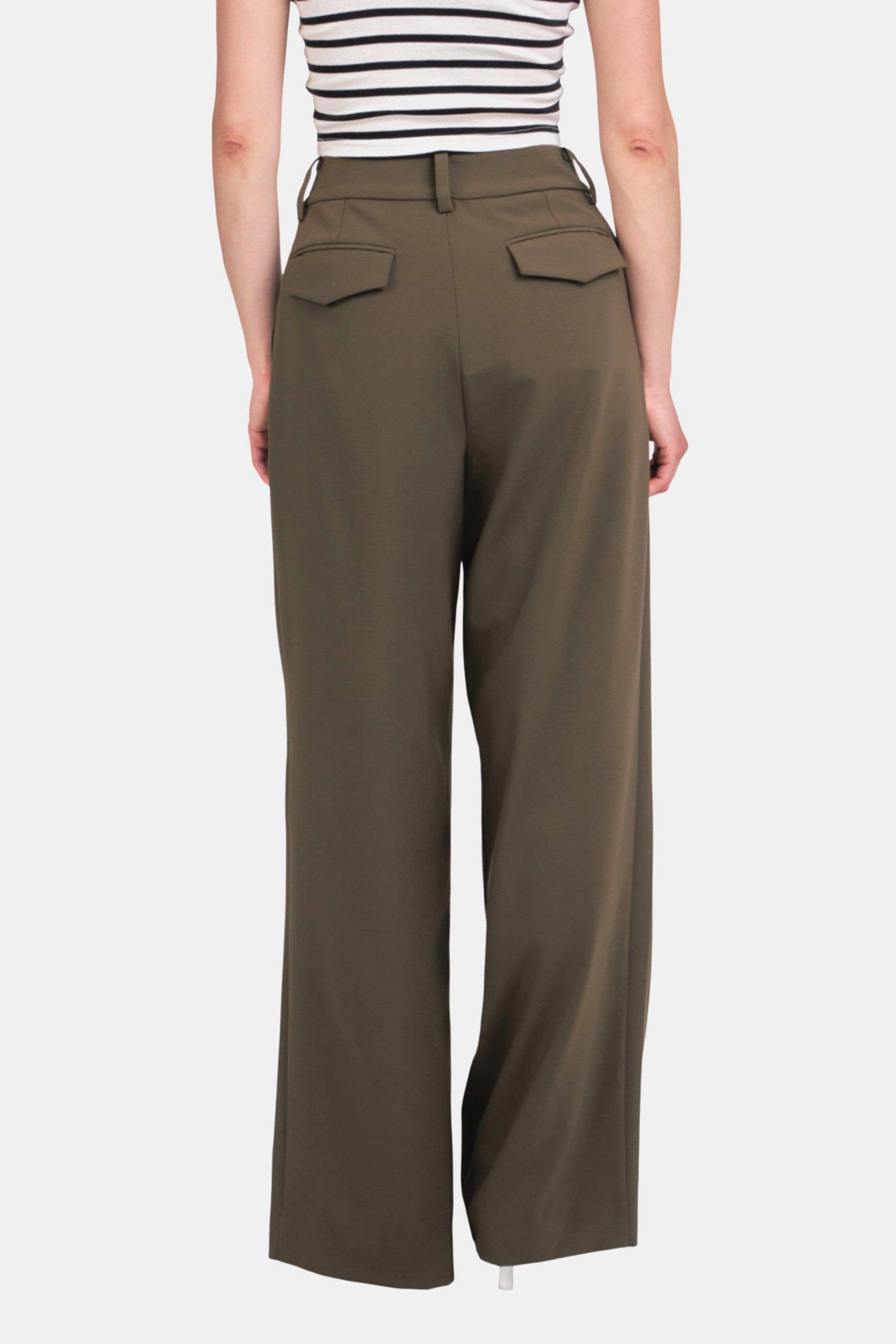 Front Pleat Wide Leg Trousers sold by Lord & Taylor product image thumbnail 8