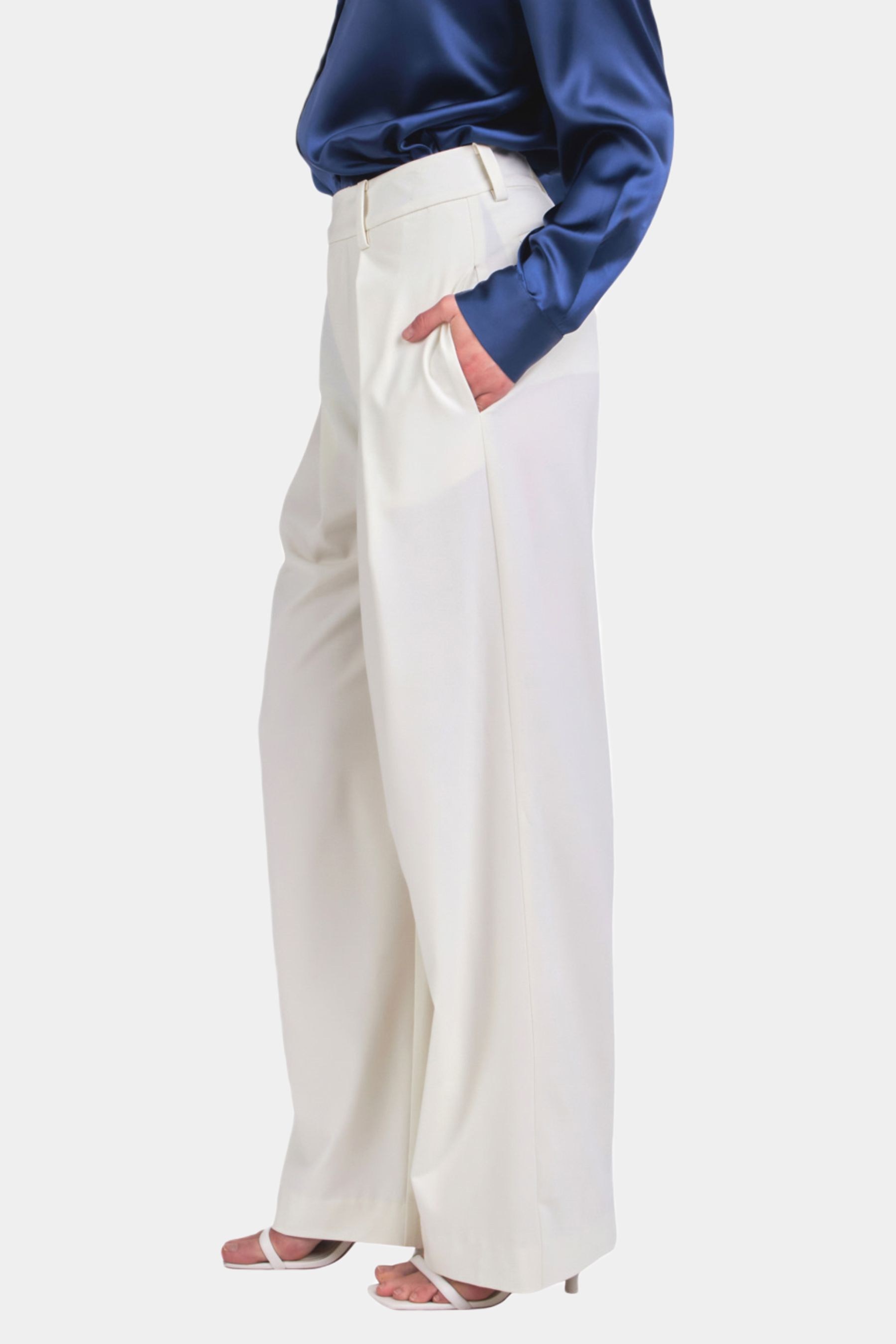 Front Pleat Wide Leg Trousers sold by Lord & Taylor product image thumbnail 2