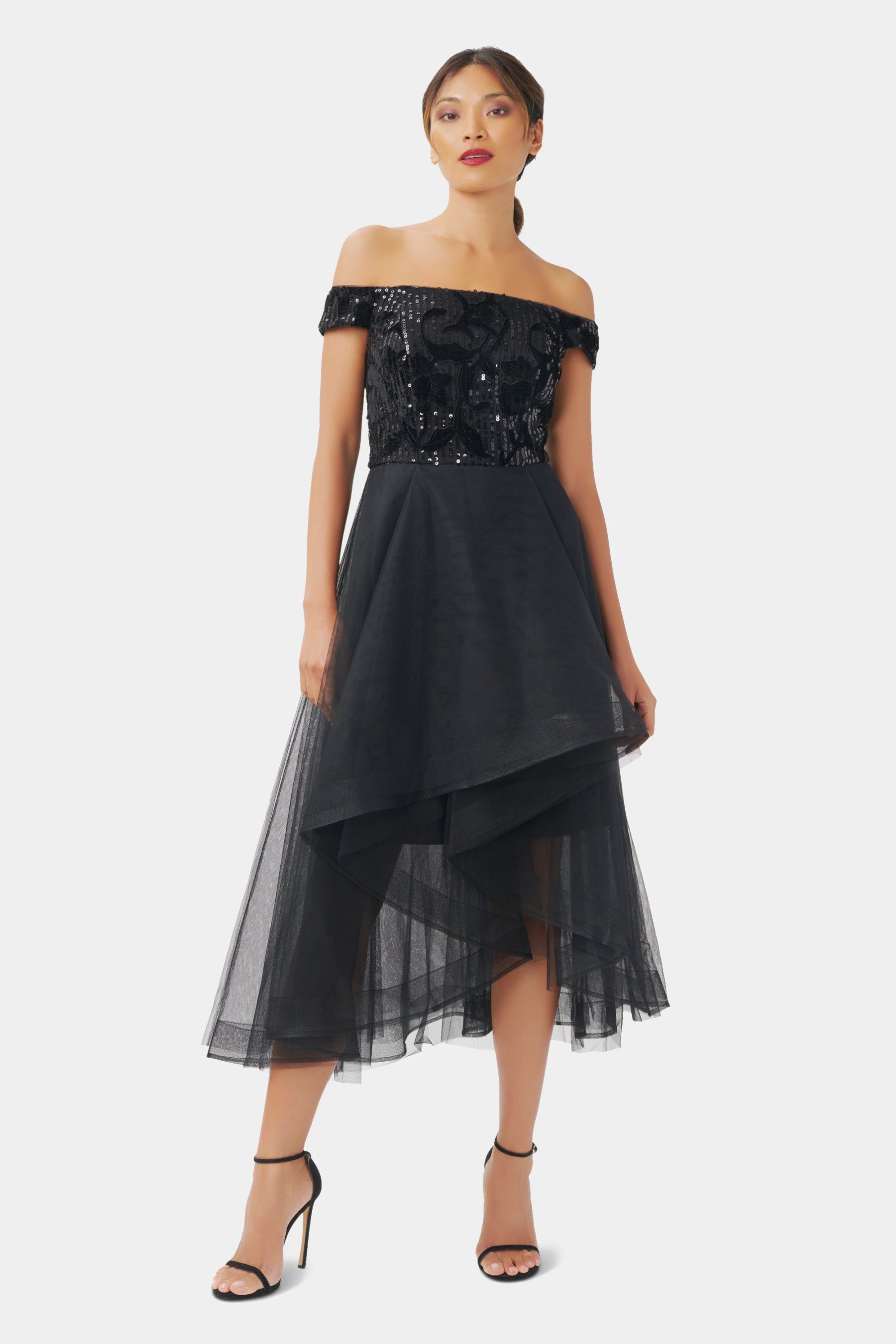 Sequin Velvet And Tulle Dress sold by Lord & Taylor