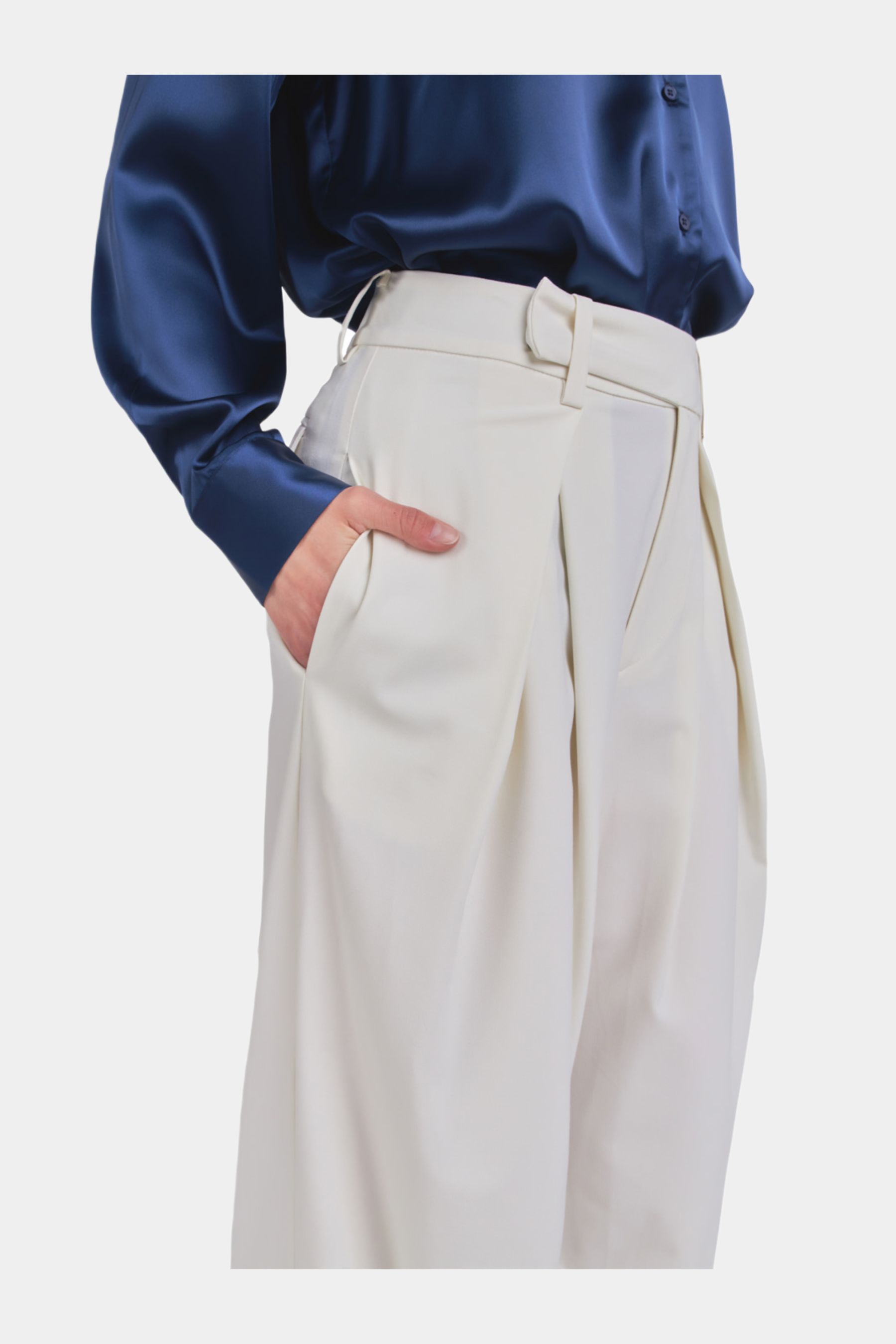 Front Pleat Wide Leg Trousers sold by Lord & Taylor product image thumbnail 7