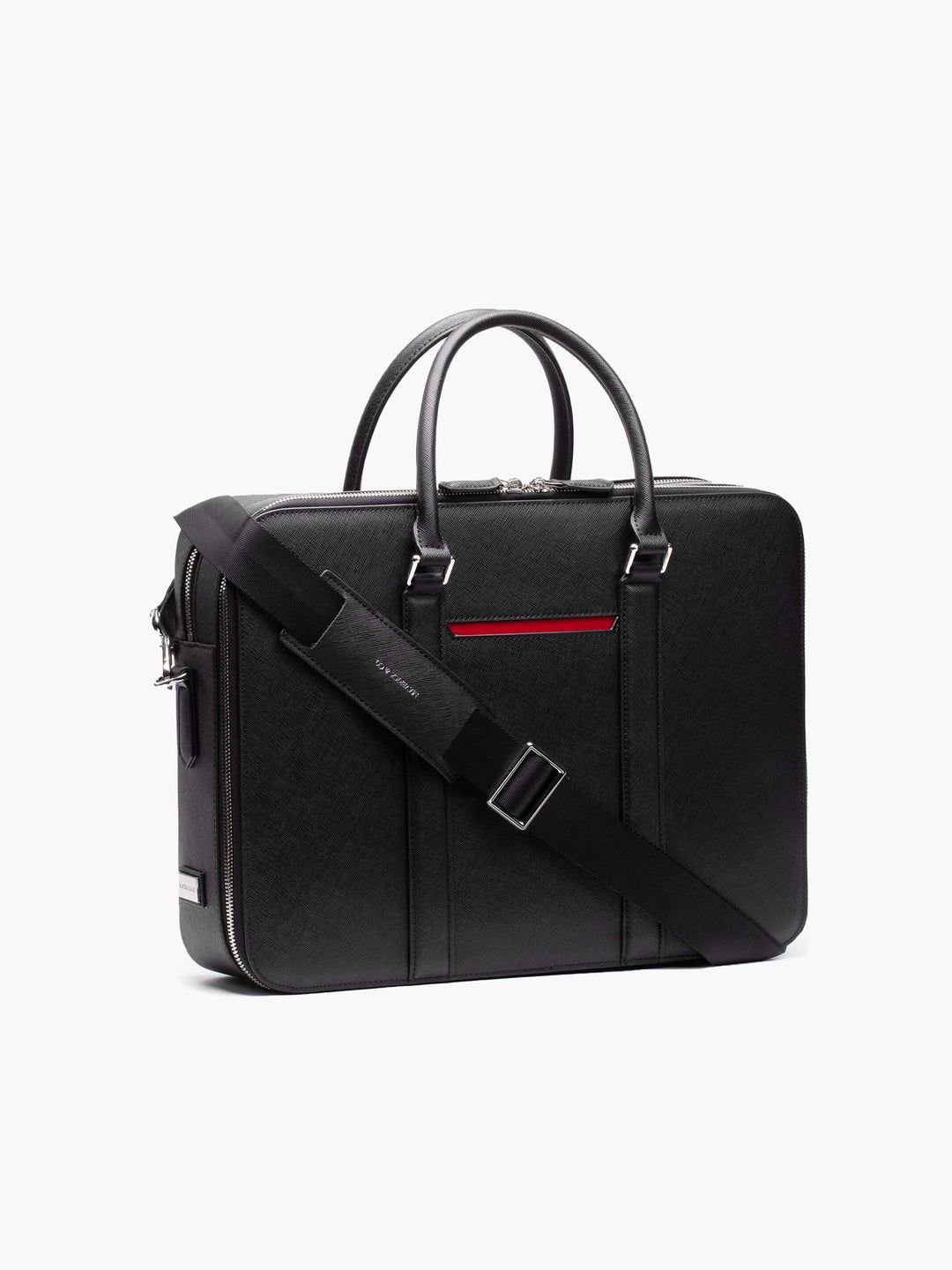 Manhattan Double-Zip Leather Briefcase sold by Lord & Taylor product image thumbnail 5