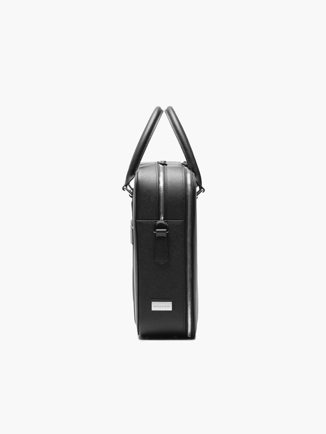 Manhattan Double-Zip Leather Briefcase sold by Lord & Taylor product image thumbnail 2