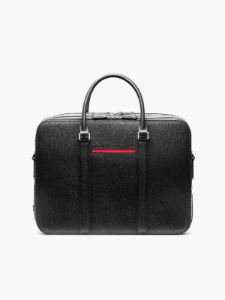 Manhattan Double-Zip Leather Briefcase sold by Lord & Taylor