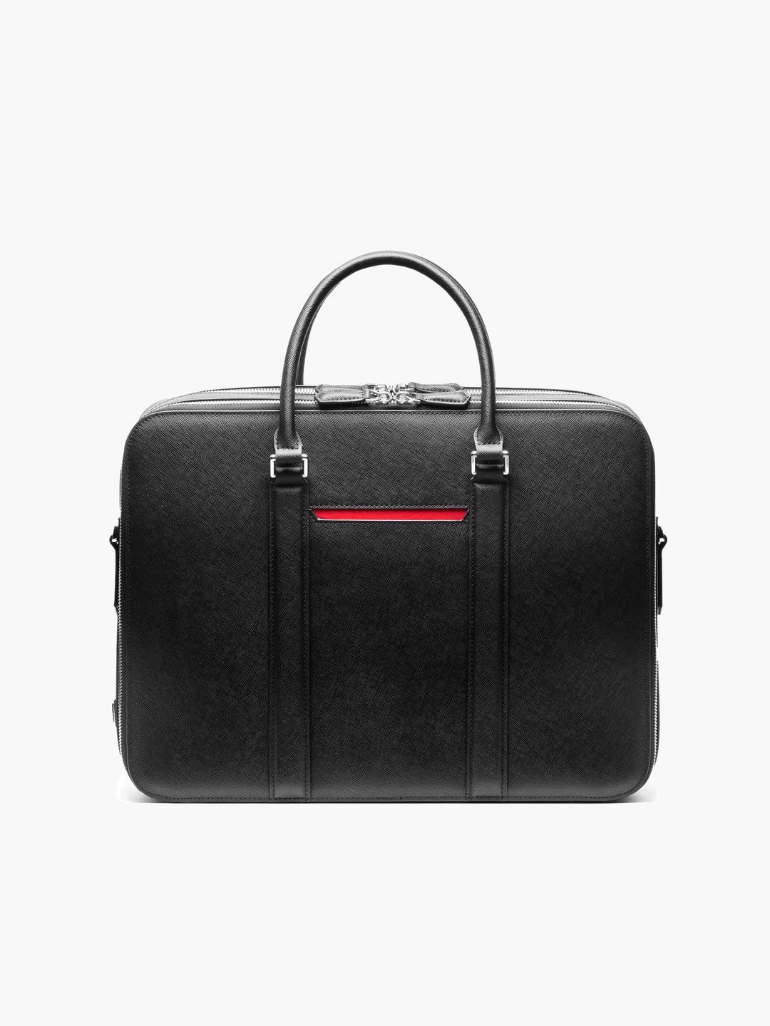 Manhattan Double-Zip Leather Briefcase sold by Lord & Taylor product image thumbnail 6