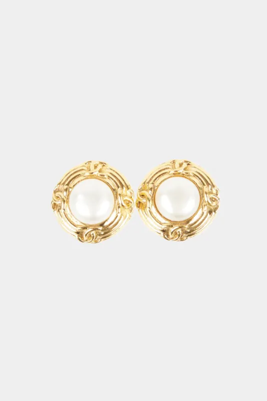 Pearl CC Clip On Earrings sold by Lord & Taylor